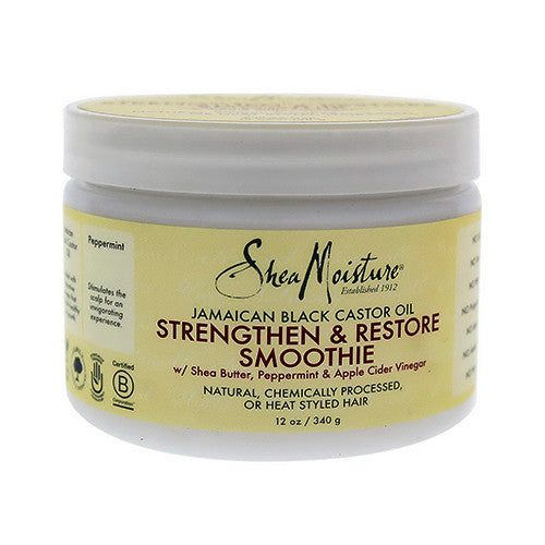 Shea Moisture Jamaican Black Castor Oil Strengthen and Restore Hair Smoothie, 12 Oz